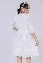 "Charming Girls’ White Swiss Dot Dress.