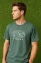 Men's Green Graphic T-shirt - Stay Strong Slogan Tee | Pure Cotton Casual Wear