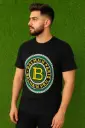 Men's Black Graphic T-Shirt | Urban Streetwear Round Neck Tee | Bold Logo Print