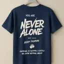 Men’s Navy Blue Graphic T-Shirt – Bold Typography Print Casual Cotton Tee