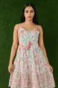 Women's Sleeveless Boho Tiered Maxi Dress – Floral Print A-Line Casual Beachwear Dress