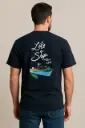 Men's Nautical Graphic T-Shirt – "Like Ship" Ocean Boat Print – Casual Coastal Style Tee