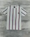 "Bold Stripes, Subtle Rose – Stand Out in Effortless Style"