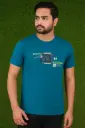 Step Forward Men's Motivational Graphic T-Shirt – Teal Blue | Lightweight Tee