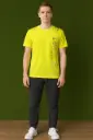 WORFT Men's Neon Yellow Dry-Fit Sports T-Shirt – Breathable Activewear Tee