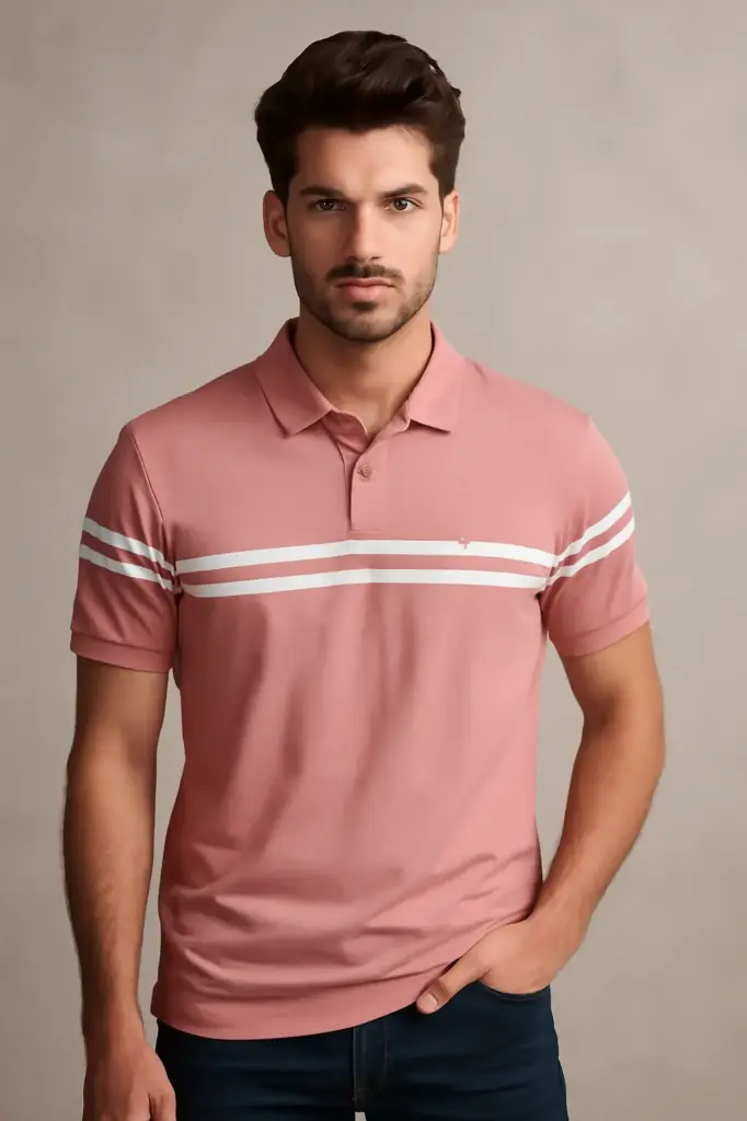 Men’s Slim Fit Polo Shirt – Chest Pocket, Premium Cotton Blend, Smart Casual, Tailored Fit