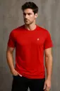 Men's Red Activewear Gym T-Shirt – Quick-Dry Performance Sports Tee for Workout & Training