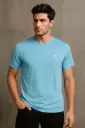 Men's Blue Activewear Gym T-Shirt – Quick-Dry Performance Sports Tee for Workout & Training