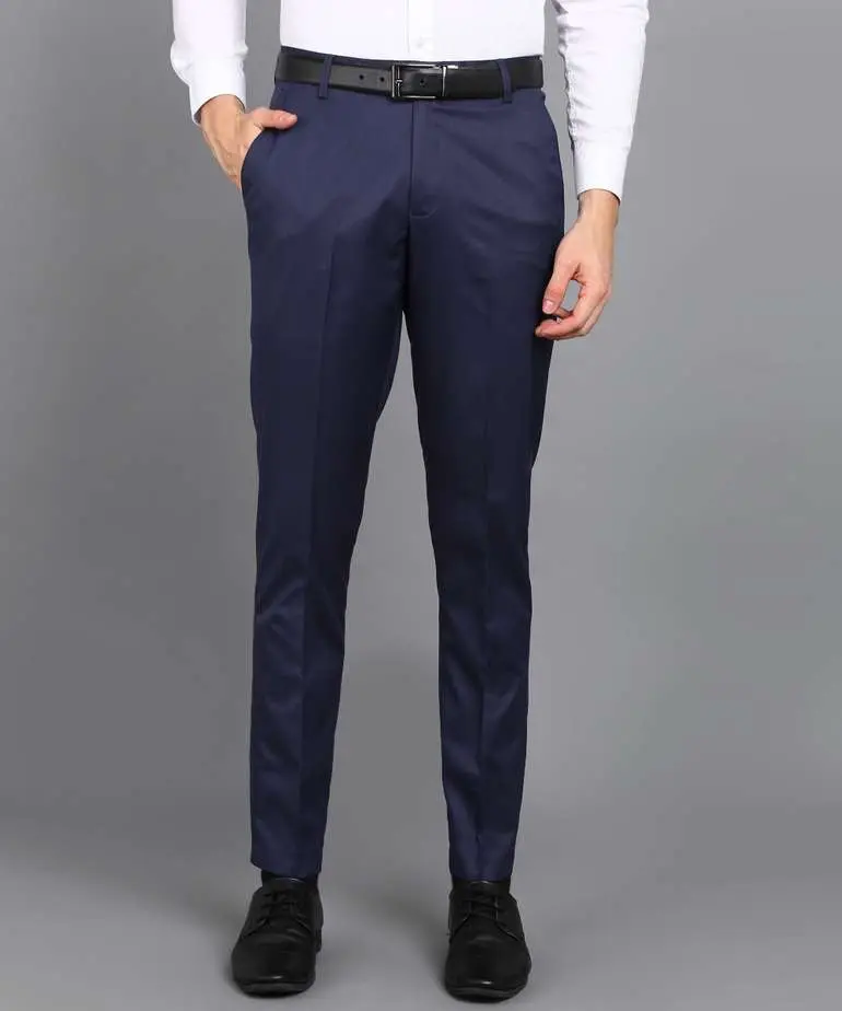 Men's Formal Slim Fit Trousers – Office Wear Pants with Stretch & Comfort Waistband