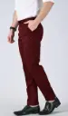 Men's Maroon Slim Fit Formal Pants – Business Casual Trousers with Modern Design