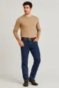 Men's Slim Fit Stretchable Blue Denim Jeans – Casual & Stylish Mid-Rise Pants with Back Pockets.