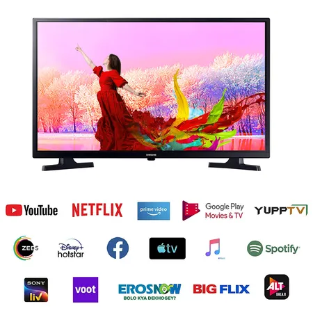 Samsung HD LED TV 80 cm (32 inches) UA32T4340 Black | Supported Apps: Netflix, Amazon Prime, YouTube