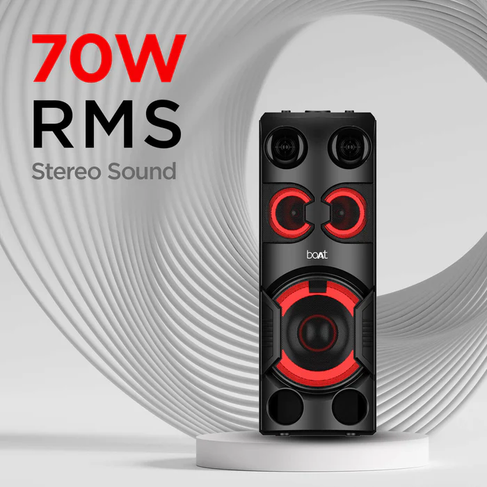 Boat Amplified Speaker 70 Watt Party Box Party Pal 208 Midnight Black