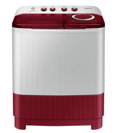 Samsung Semi Automatic Washing Machine 8.0 Kg 5 Star WT80C4000RR/TL Light Gray/Red Base