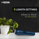 Nova Beard Trimmer NHT -1039/05 Blue/Black