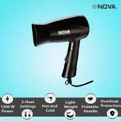Nova Hair Dryer 1200 Watts NHP-8100 Black