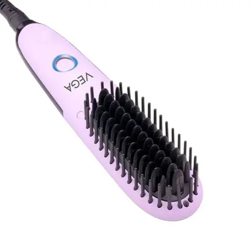 Vega Hair Brush Ceramic Coated Bristles Go Mini Series Vhsb-05 Purple