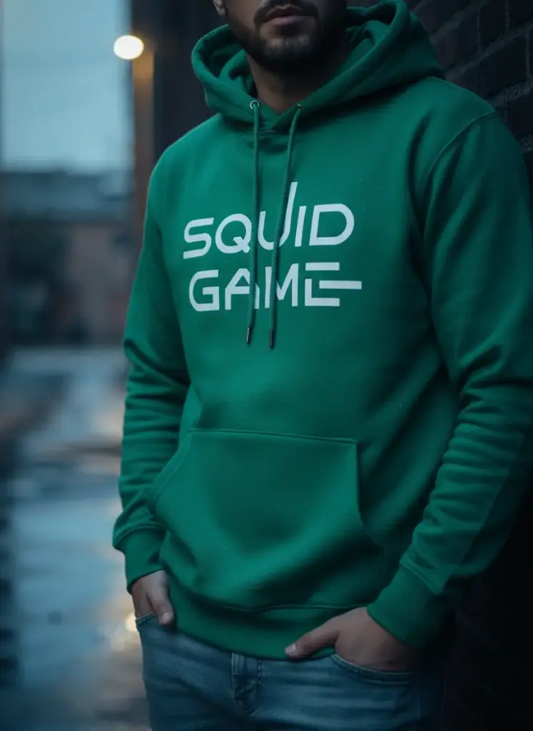 Unisex "Squid Game" Logo Hoodie - Official Fan Apparel - Green