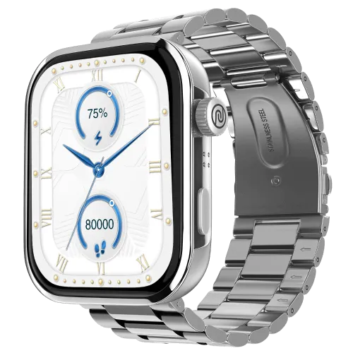 Noise Smart Watch 49.7 mm (1.96 Inches) Colorfit Pro 5 Max Elite Silver | 49.7mm (1.96 inches) AMOLED display: Experience stunning visuals and clear text