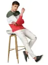 UrGear Men Colorblock Round Neck Pure Cotton T-shirt.