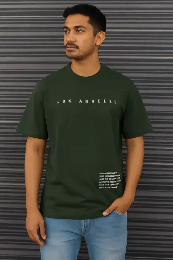 Men's Los Angeles Printed T-shirt Minimalist Urban Cotton tee