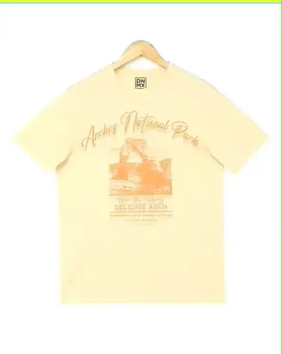 Men's Cream Graphic T-Shirt – Arches National Park Vintage Travel Print