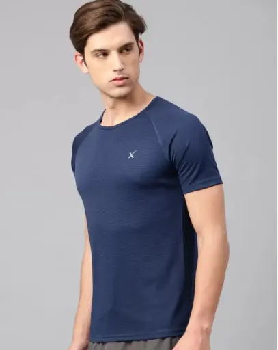 Men’s Dry Fit Sports T-Shirt – Quick Dry Activewear Gym Tee (Navy Blue)