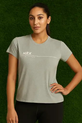 HRX Women’s Limitless Graphic T-Shirt – Cotton Blend Activewear Tee