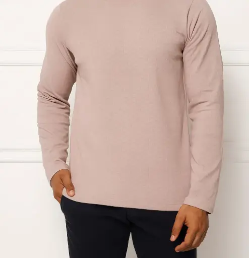 Men’s Dusty pink– Slim Fit T-Shirt Breathable Cotton,Versatile Everyday Wear