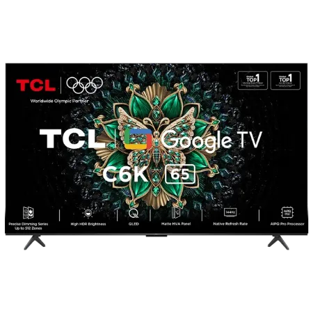 TCL QLED TV 163 cm (65 inches) Android QD-MiniLED 65C6KS Black | QD miniLED, Precise Dimming Series, HDR Peak Brightness, Dolby Vision & Atmos, I