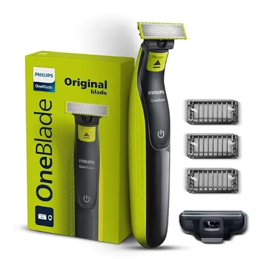 Philips Beard Trimmer OneBlade QP2724/10 | Turbo2X | Hybrid Trim Edge Shave | Patented Dual Protect Tech